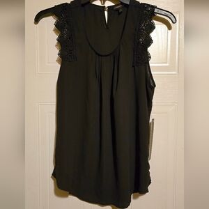 Chic Black Lace Women's Blouse